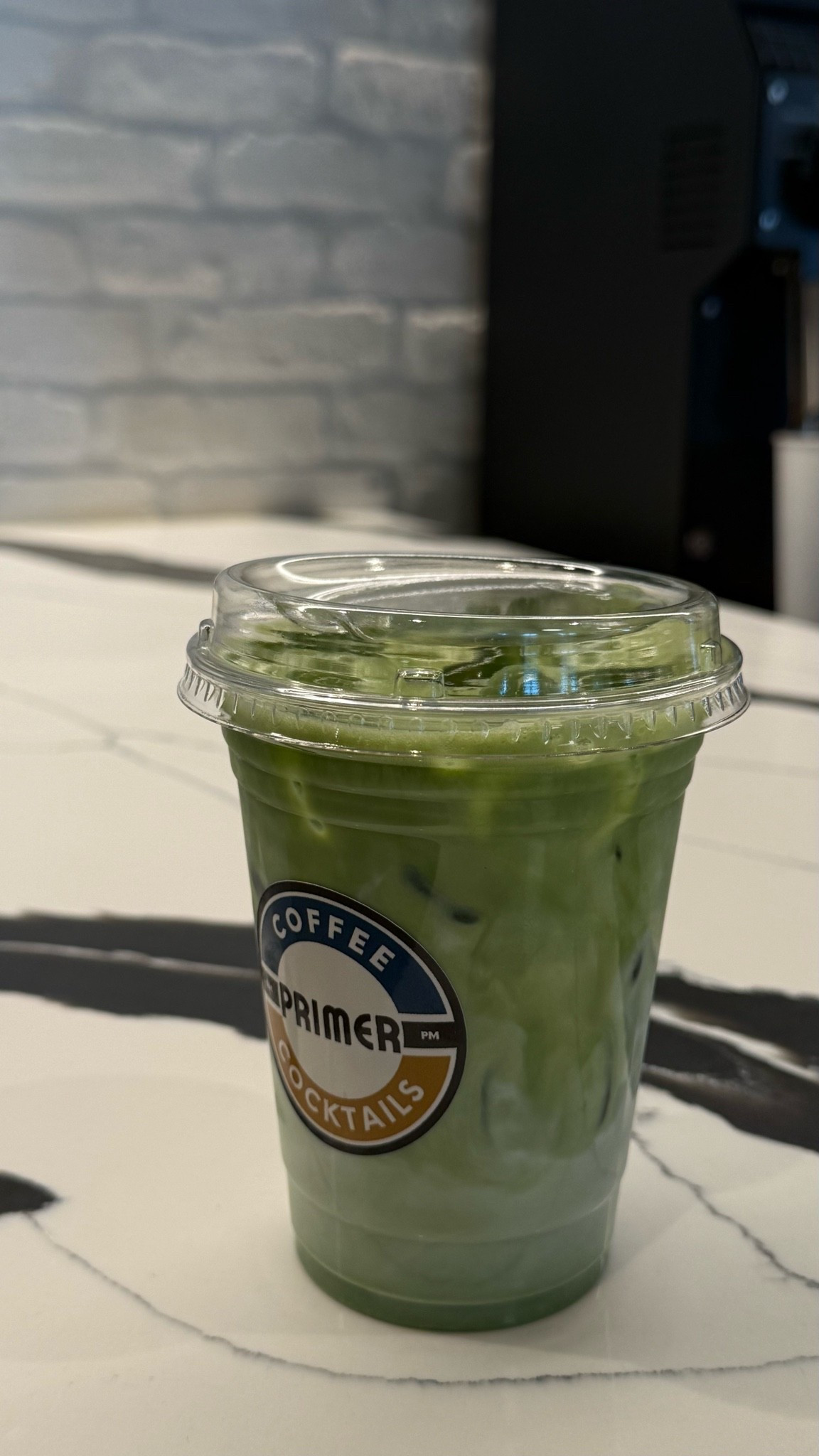 Matcha with whole milk & honey >