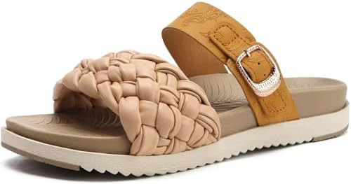 KuaiLu Women's Arch Support Orthopedic Open Toe Sandals | Amazon (US)