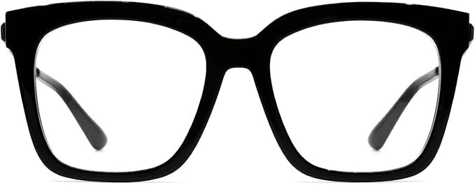 Amazon.com: DIFF Eyewear Bella Oversized Black Designer Blue Light Blocking Glasses for Women : H... | Amazon (US)