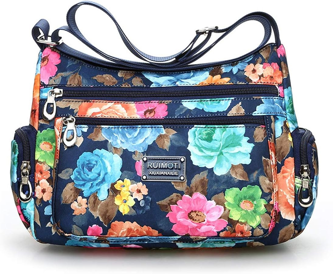 NOTAG Crossbody Bags for Women Nylon Shoulder Bag Floral Multi-Pocket Purses and Handbags | Amazon (US)