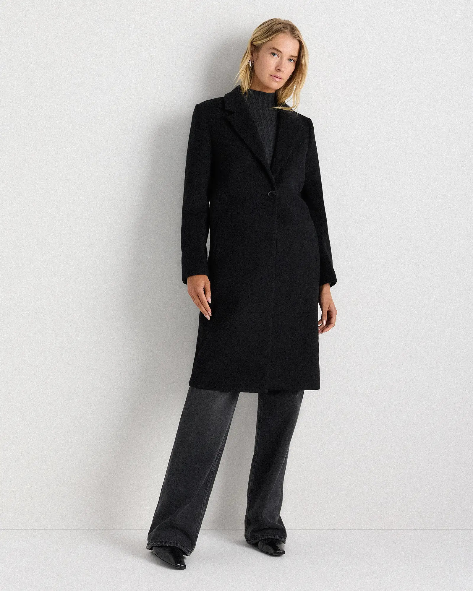 Wool Cashmere Classic Single-Breasted Coat | Quince