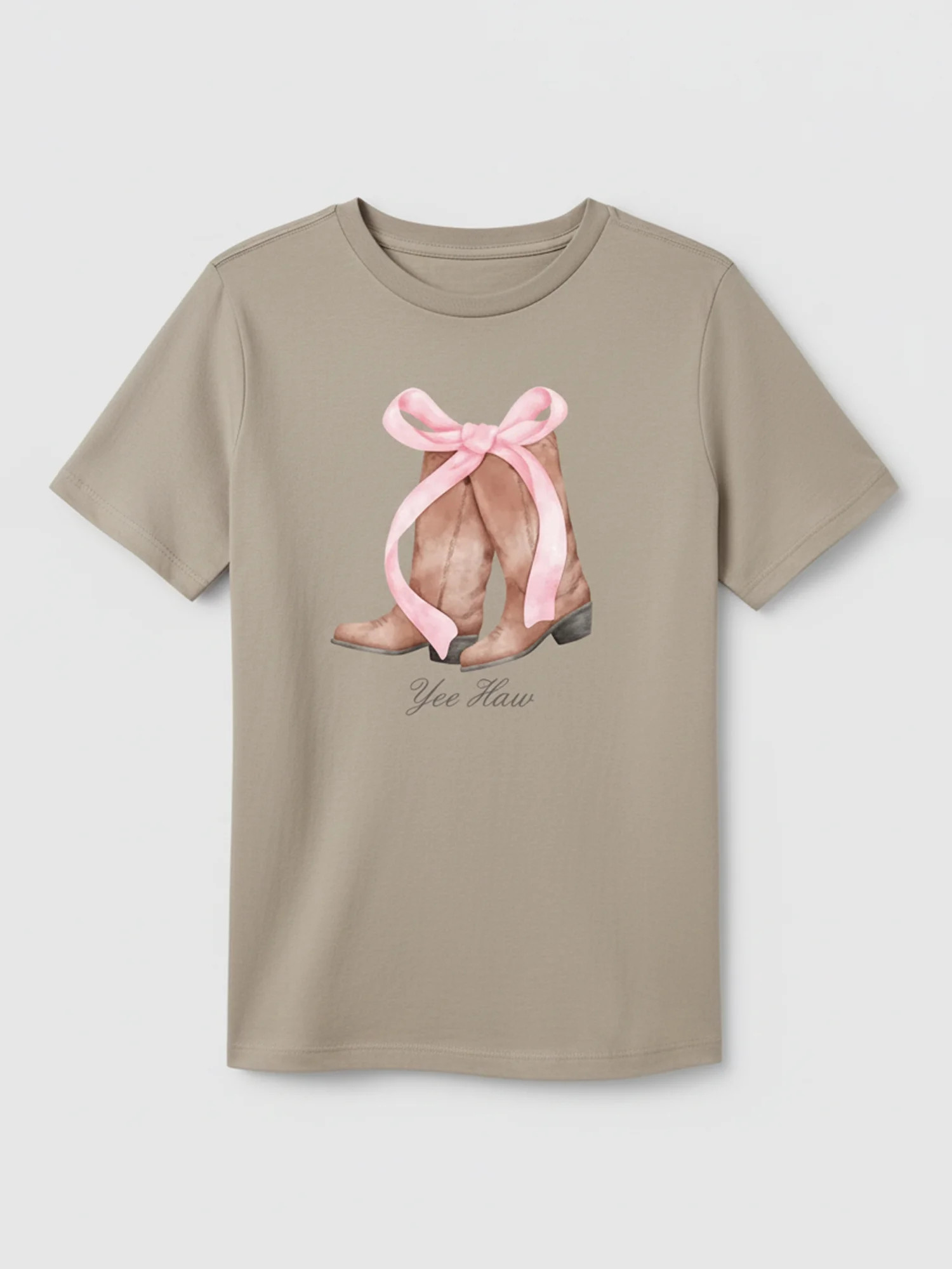 Yee Haw Boots Bow Women's Graphic Everyday Tee with Short Sleeves, Sizes XXS-XXL | Walmart (US)