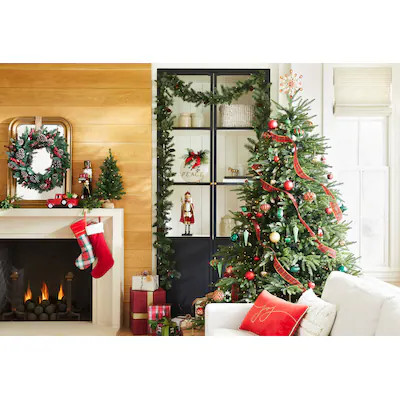Holiday Living 4-ft Slim Hayden Pine Pre-lit LED Artificial Christmas Tree | Lowe's
