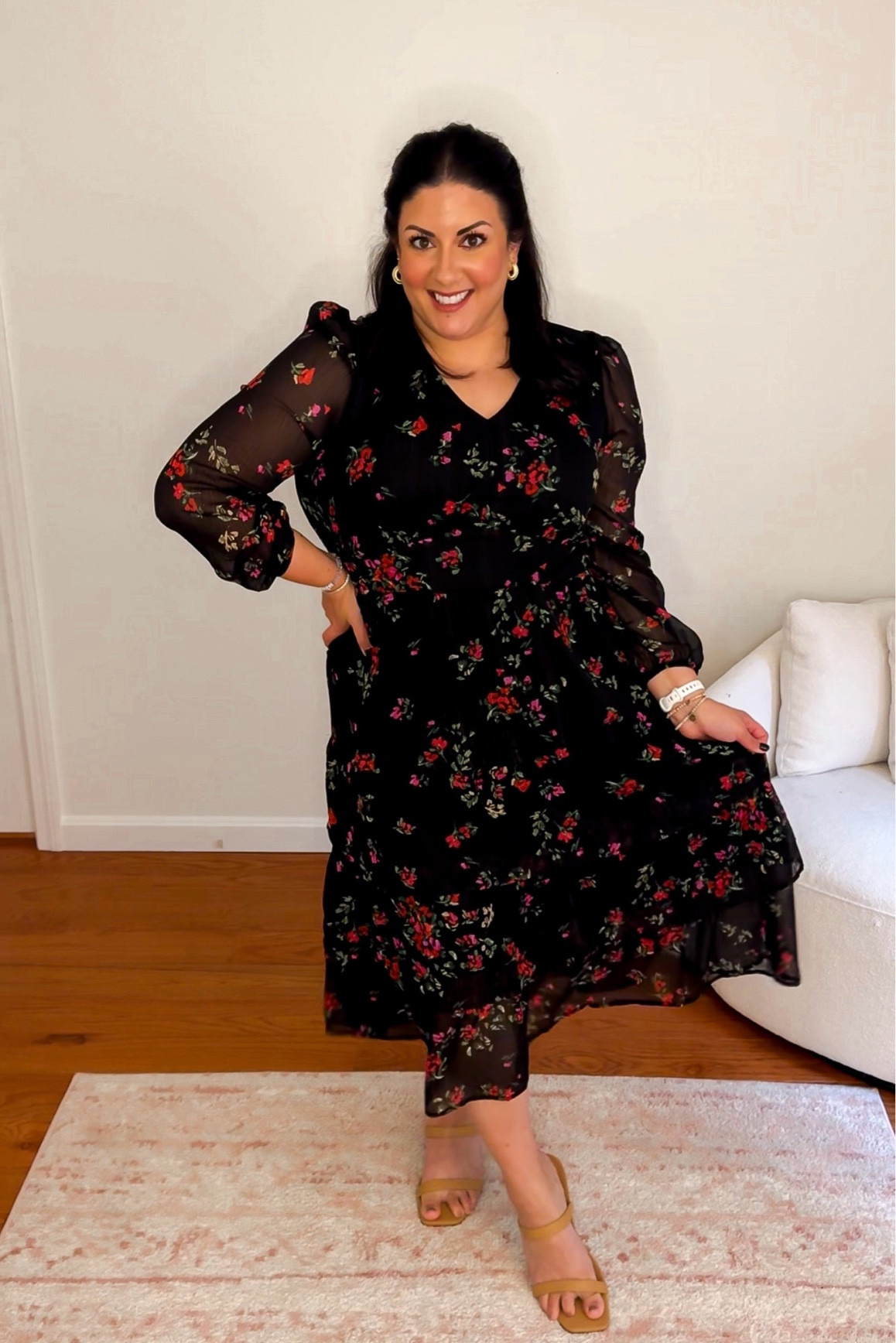 Wearing an XL in this fall wedding guest dress 🩷 it’s fully lined and looks so expensive! 

#LTKFindsUnder50 #LTKSeasonal #LTKMidsize