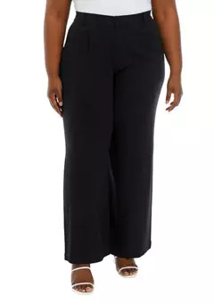 Plus Sized Relaxed Pleated Front Pants | Belk