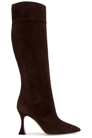 Manolo Blahnik Miralonepla 90 Boot in Chocolate | FWRD 