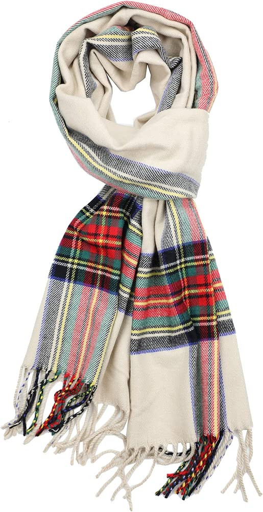 Scottish Tartan Plaid Cashmere Feel Winter Warm Scarf Unisex | Amazon (US)