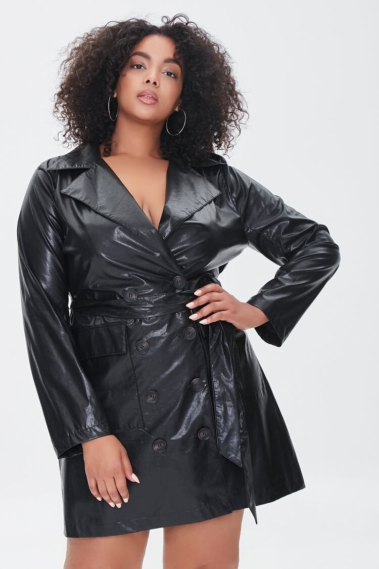 Plus Size Faux Leather Mini Dress | Forever 21 (US)