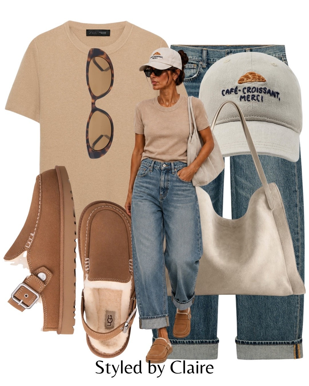 UGG GOLDENSTAR EVELINA CLOG CHESTNUT MULES🍁
Tags: loafer knit tshirt Zara cuff jeans cap suede tote bag H&M other stories sunglasses fashion cool girl inspo outfit ideas chic women’s style capsule wardrobe basics neutral autumn transition

#LTKstyletip #LTKautumn #LTKshoes