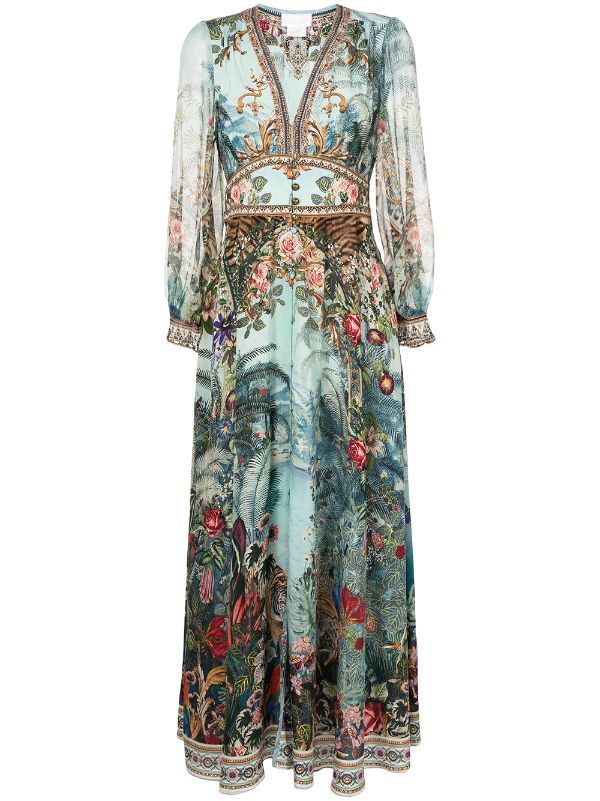 graphic-print long-sleeve dress | Farfetch (US)