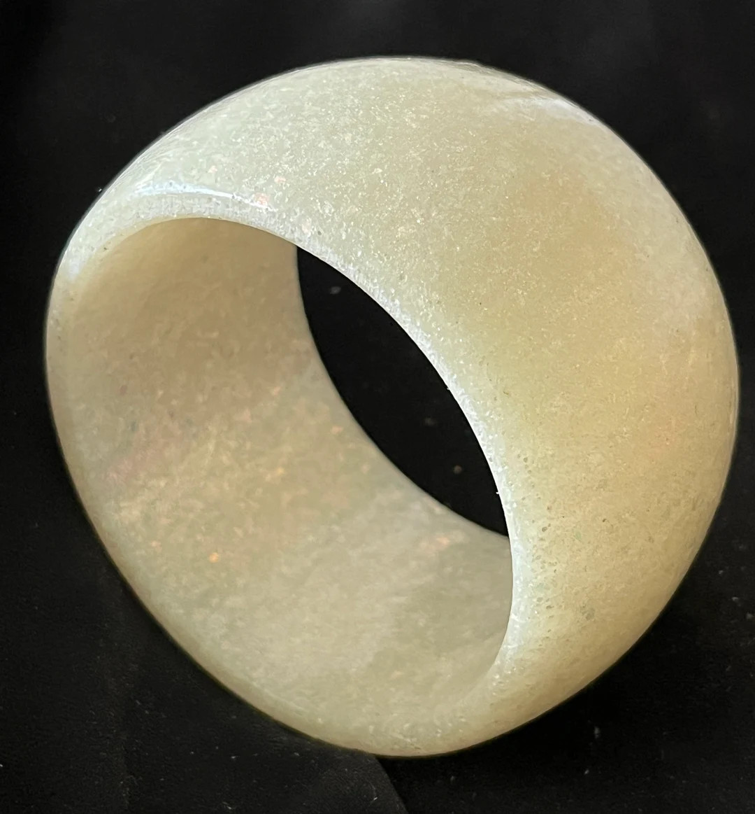 Large Cream White Resin Bangle - Etsy | Etsy (US)
