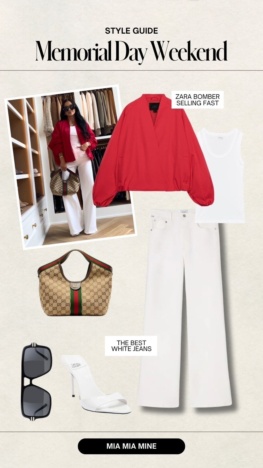 Memorial Day weekend outfits
Zara red bomber jacket selling fast
Citizens white wide leg jeans wearing a 24
Gucci giglio bag
Amazon sunglasses
Aritzia tank top
Summer outfit ideas

#LTKTravel #LTKSeasonal #LTKootd