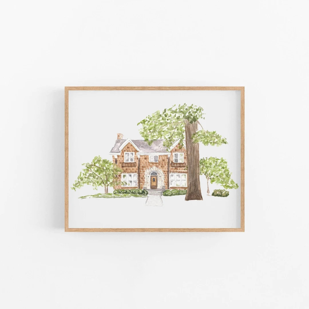 Custom Watercolor House Portrait Watercolor Home Painting - Etsy | Etsy (US)
