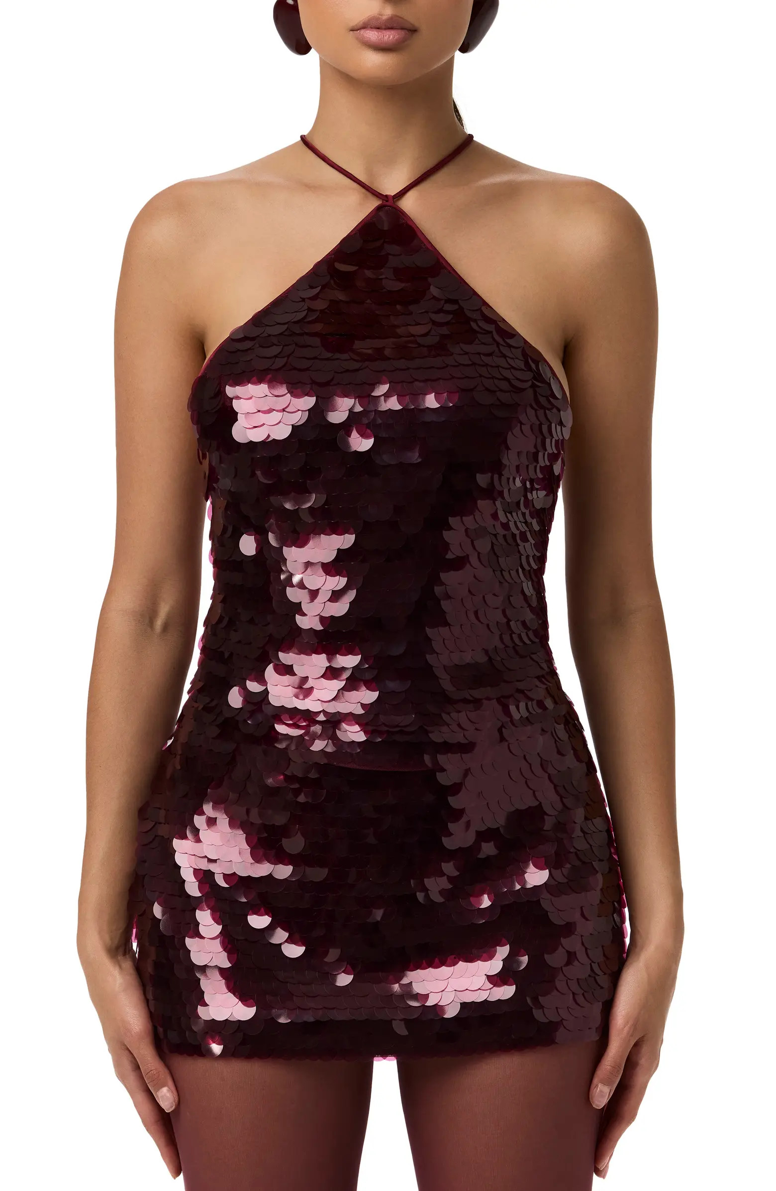 Oversize Sequin Halter Top | Nordstrom