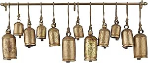 Deco 79 Metal Tibetan Inspired Meditation Decorative Cow Bell with Jute Hanging Rope and Rod, 48"... | Amazon (US)