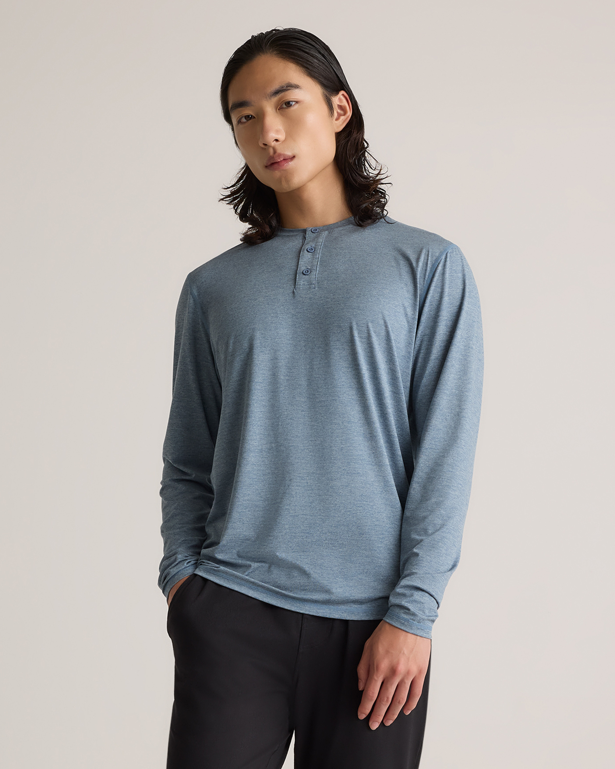 Flowknit Breeze Performance Long Sleeve Henley Tee | Quince