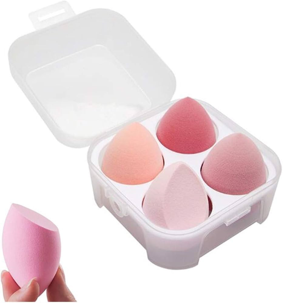 4 Pcs Dry and Wet Use Makeup Sponge Set Blender Beauty Foundation Blending Sponge for Liquid, Cre... | Amazon (US)