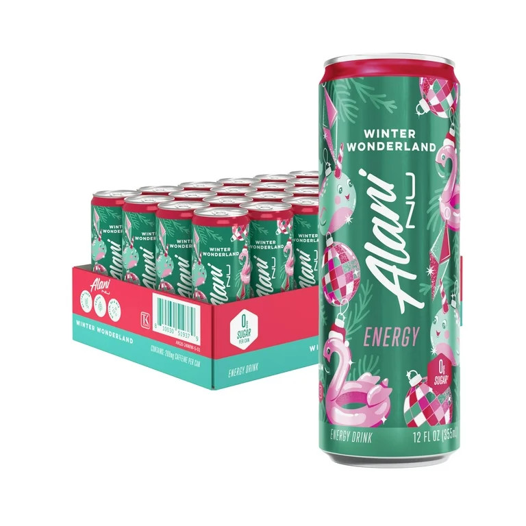 Alani Nu Energy Drink Winter Wonderland 12oz, 24pk (24 12oz Cans) | Walmart (US)