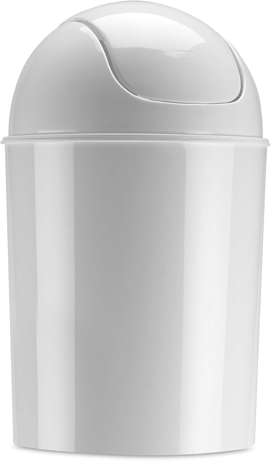Umbra Mini Waste Can 1-1/2 Gallon with Swing Lid, White | Amazon (US)