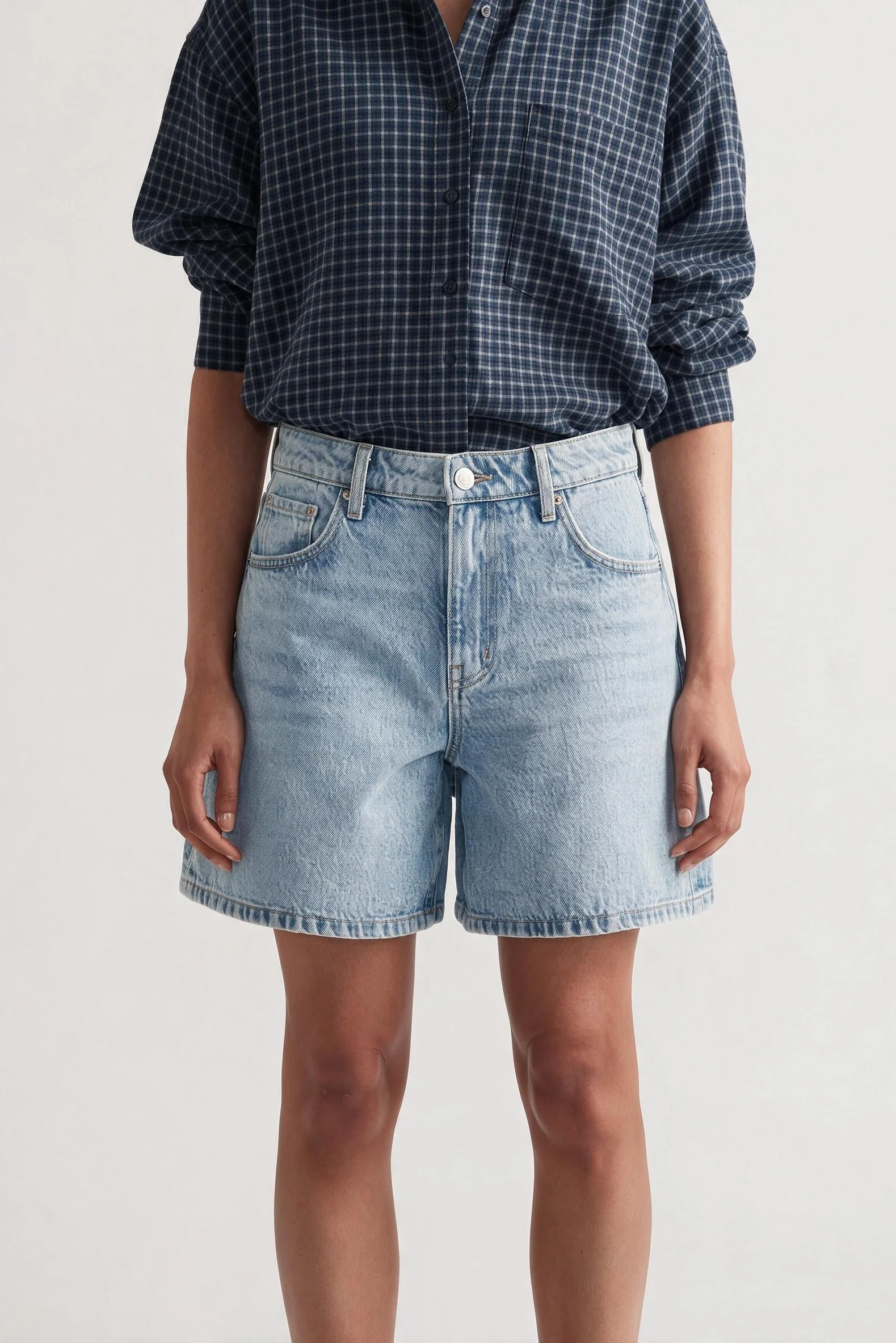 Abigail A-Line Denim Short - Vintage Indigo | DECJUBA