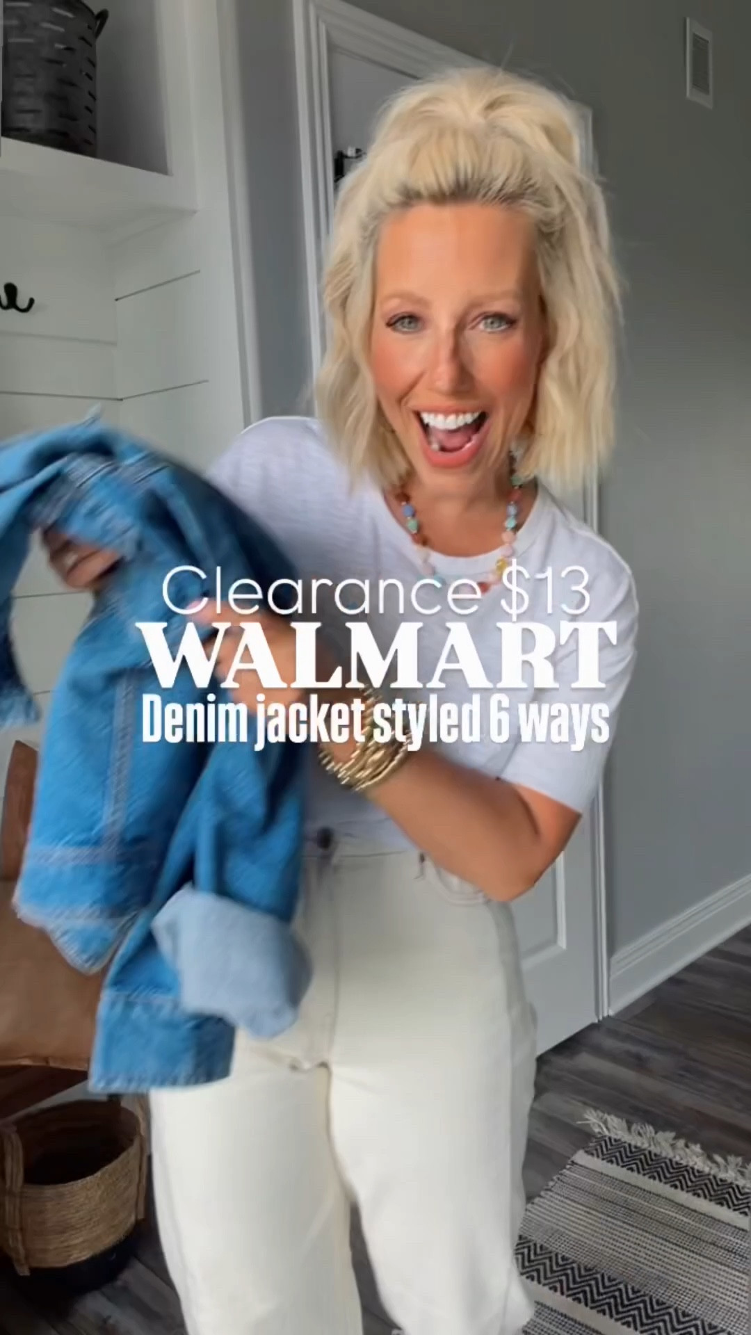 Obsessed with this on-sale denim jacket from Walmart 🤍 The perfect affordable staple for spring layering—easy, versatile, and so on trend. Run, don’t walk! 
⬇️⬇️⬇️
Jacket size small (runs roomy)
White tee medium
Denim shorts, white skirt, leopard shorts size small.
Off- White denim sized up to 6
Striped shorts size medium but could have done small.
Black pants small (roomy).
#WalmartFinds #DenimJacket #SpringStyle #AffordableFashion #MomStyle



#LTKootd #LTKSaleAlert #LTKmomlife