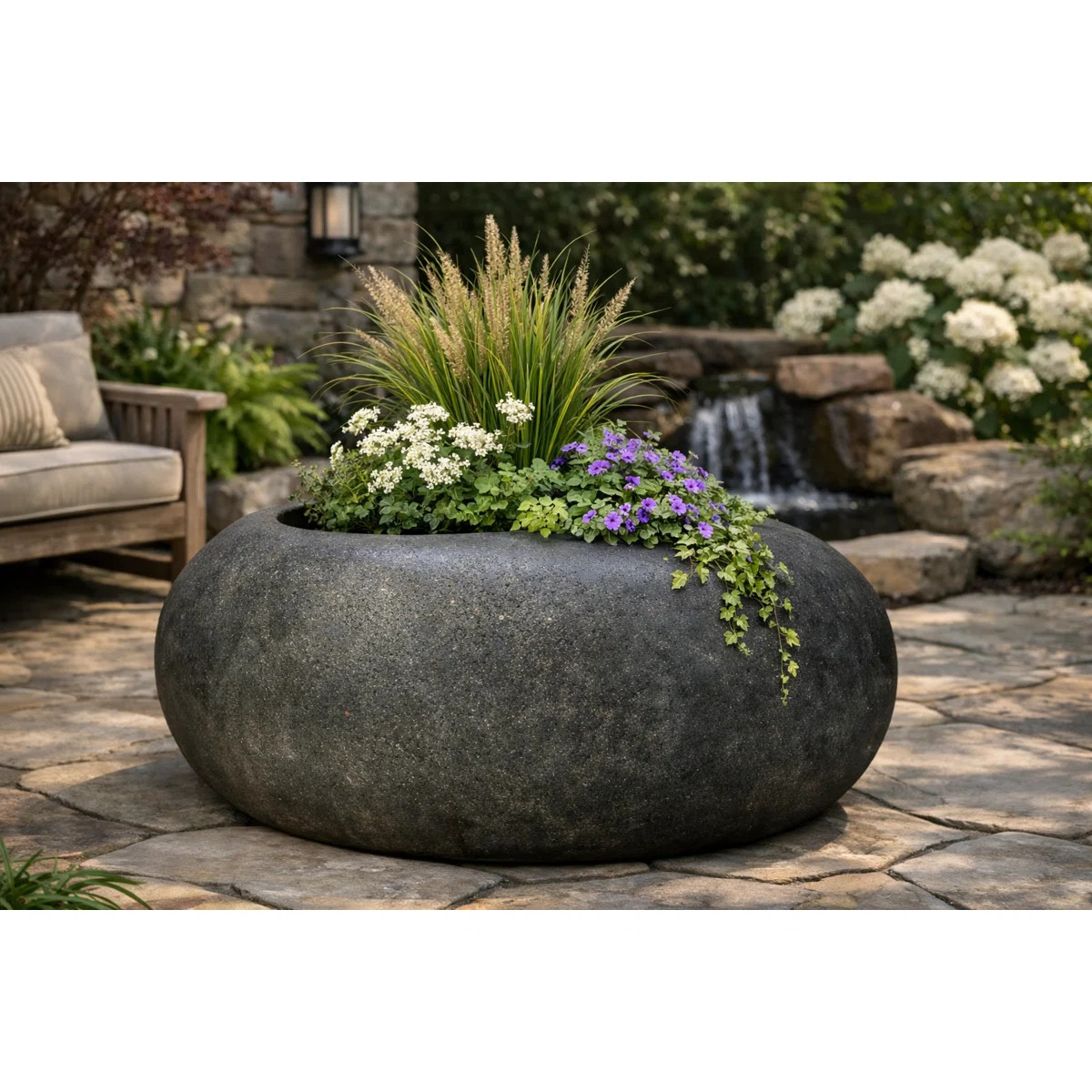 40 x 36 in. Lightweight Rock Garden Planter - Grey Sand | Wayfair North America