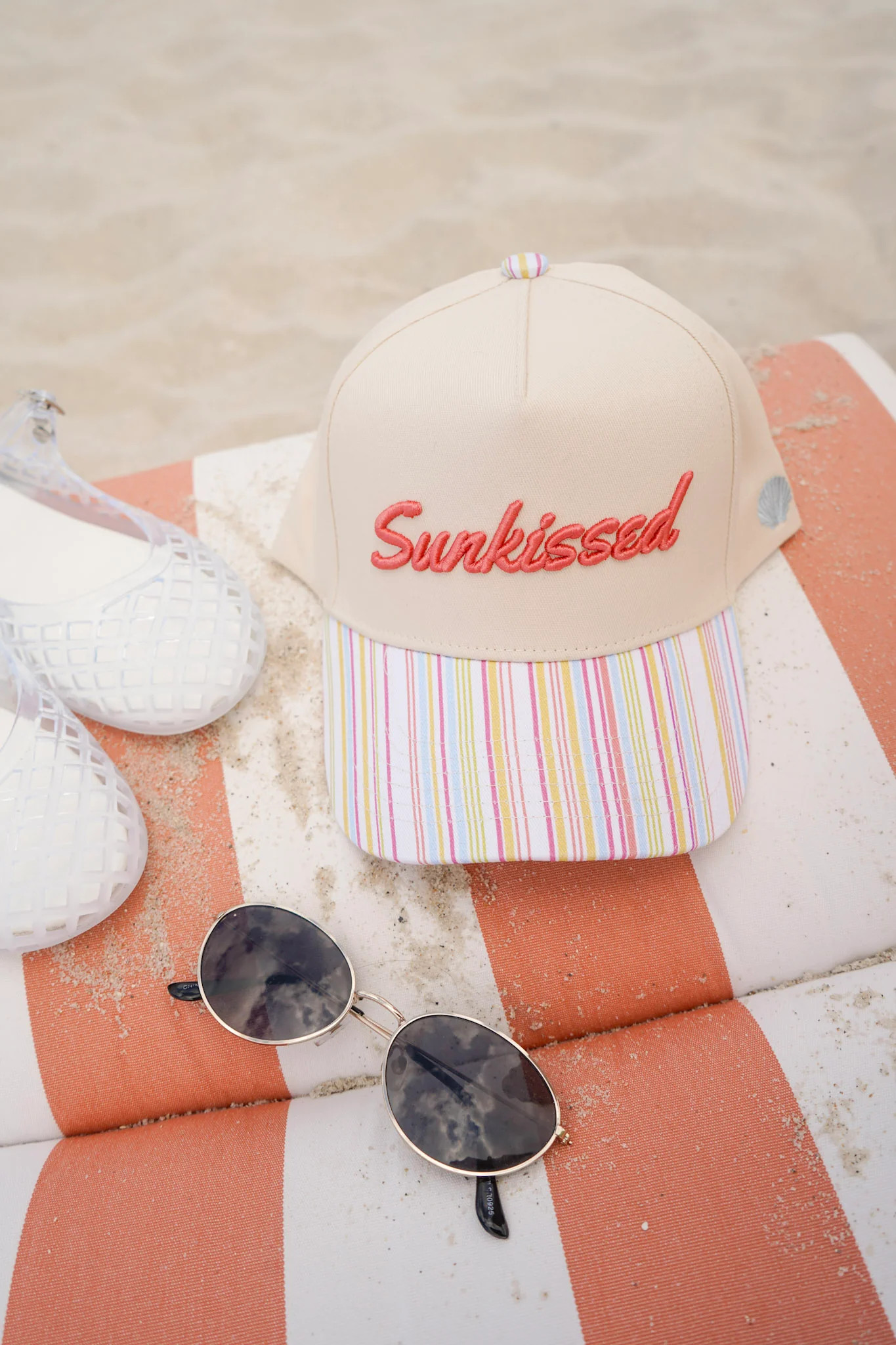 Sunkissed - Party Stripes Trucker Hat | KenzKustomz