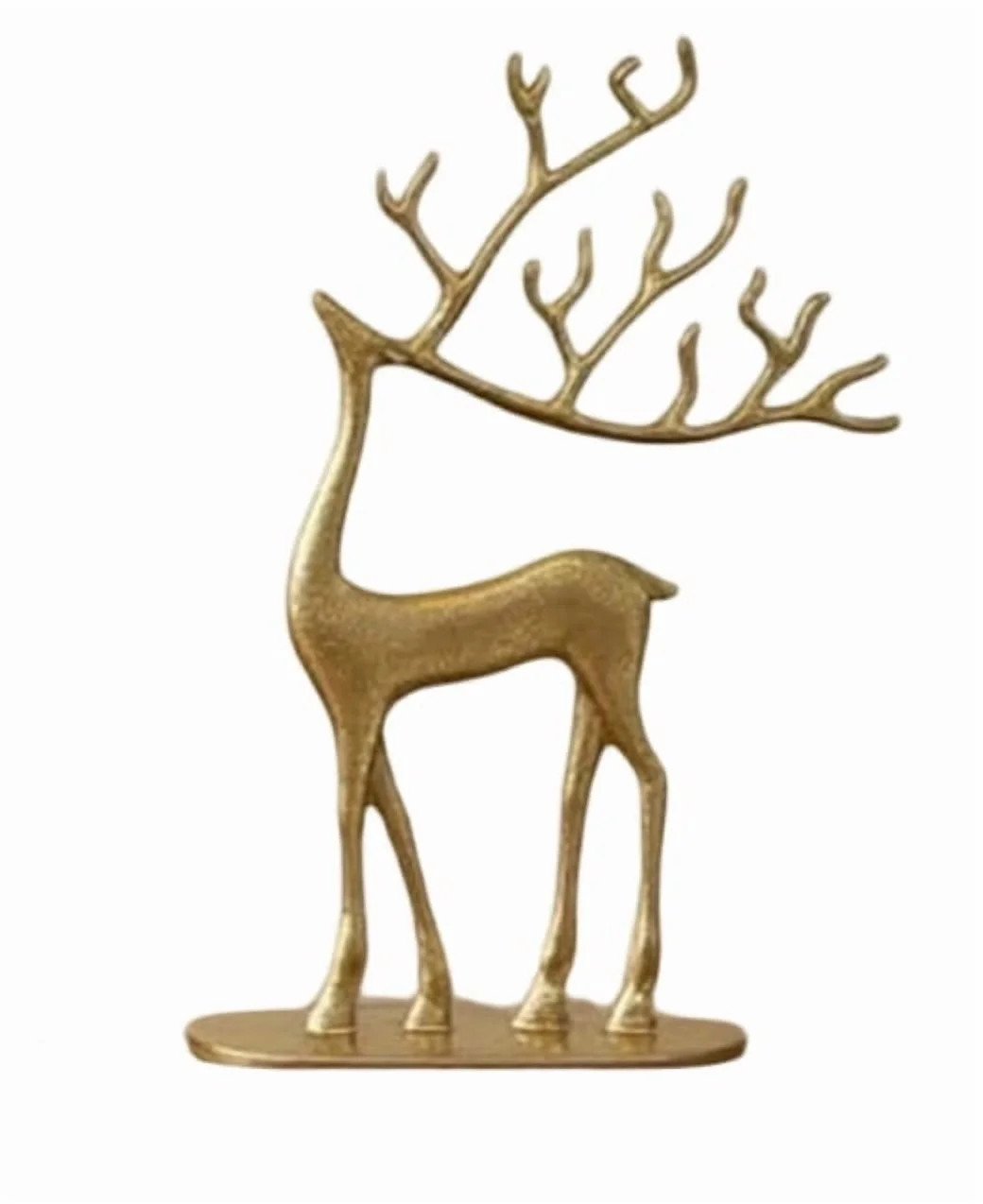homchy Reindeer Christmas Decor,Thin Shaped Cast Golden Reindeer,Reindeer Figurines Christmas Des... | Walmart (US)