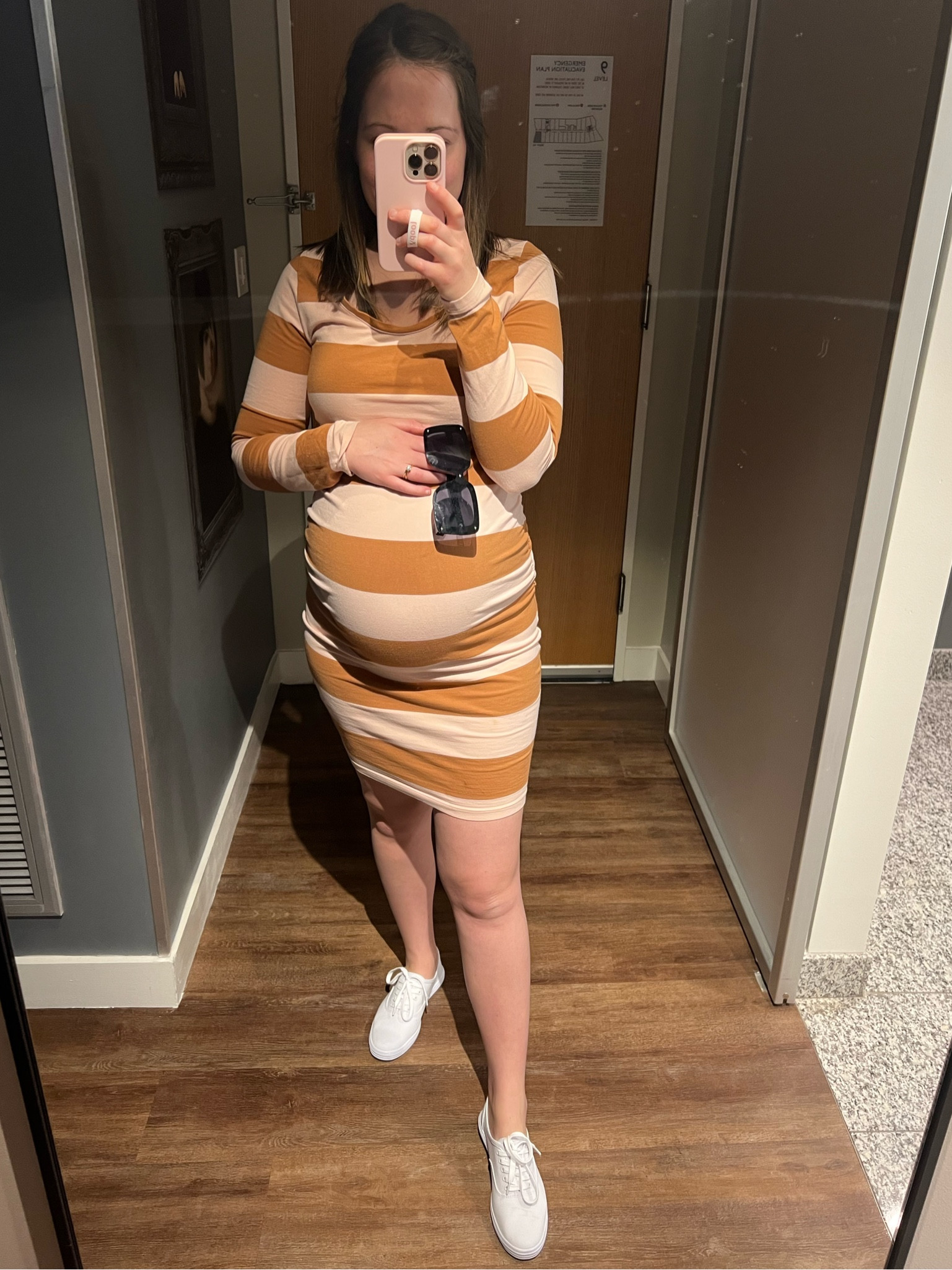 Easy spring outfit, body con maternity and comfy shoes = bump friendly!

Shoes are $15
Dress comes in a navy and white stripe, too

Sizing: wearing a s in the dress
Shoes- sized down to a 6 to wear with no socks- fit like a sock. Stay tts if you want to wear with socks



#LTKunder50 #LTKbump #LTKshoecrush