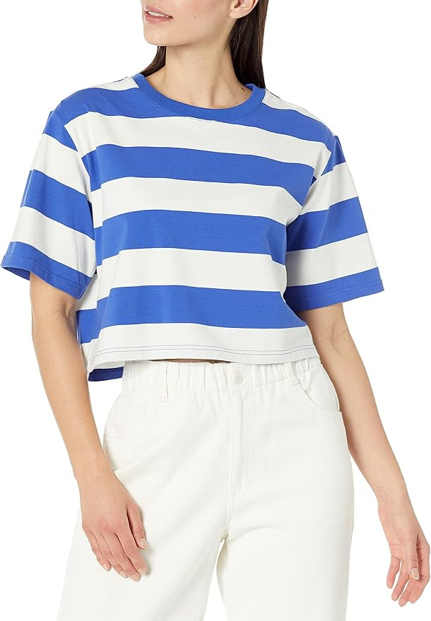 The Drop Women's Sydney Short-Sleeve Cropped Crew Neck T-Shirt | Amazon (US)