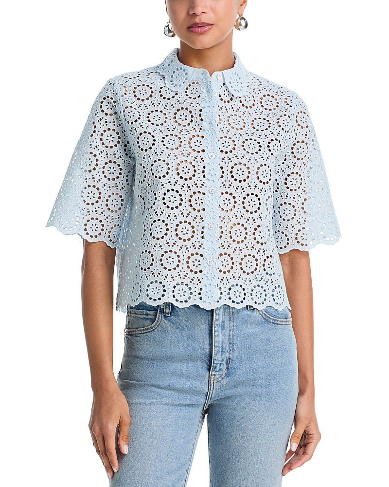 Frame The Petal Eyelet Blouse | Bloomingdale's (US)