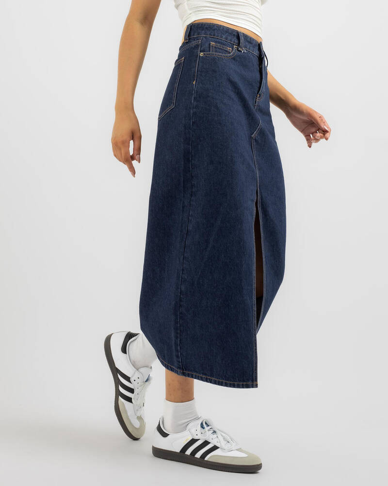 Lorde Midi Denim Skirt | City Beach