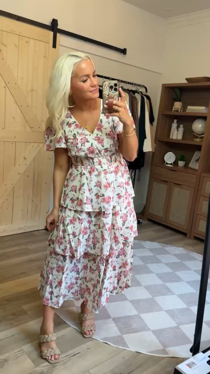 This dress is absolutely beautiful and couldn’t be more perfect for Easter. The floral print is so soft and feminine, and I’m completely in love with the tiered skirt, it gives the dress the prettiest movement. It’s one of those pieces that feels special but still so comfortable to wear all day.

#EasterDress #SpringStyle #FloralDress #TieredSkirt #AmazonFashion #PrettyAndFeminine #ClosetFavorites #SpecialOccasionStyle #WarmWeatherLooks #WardrobeEssentials 

 #LTKSeasonal #LTKFindsUnder50 #LTKStyleTip