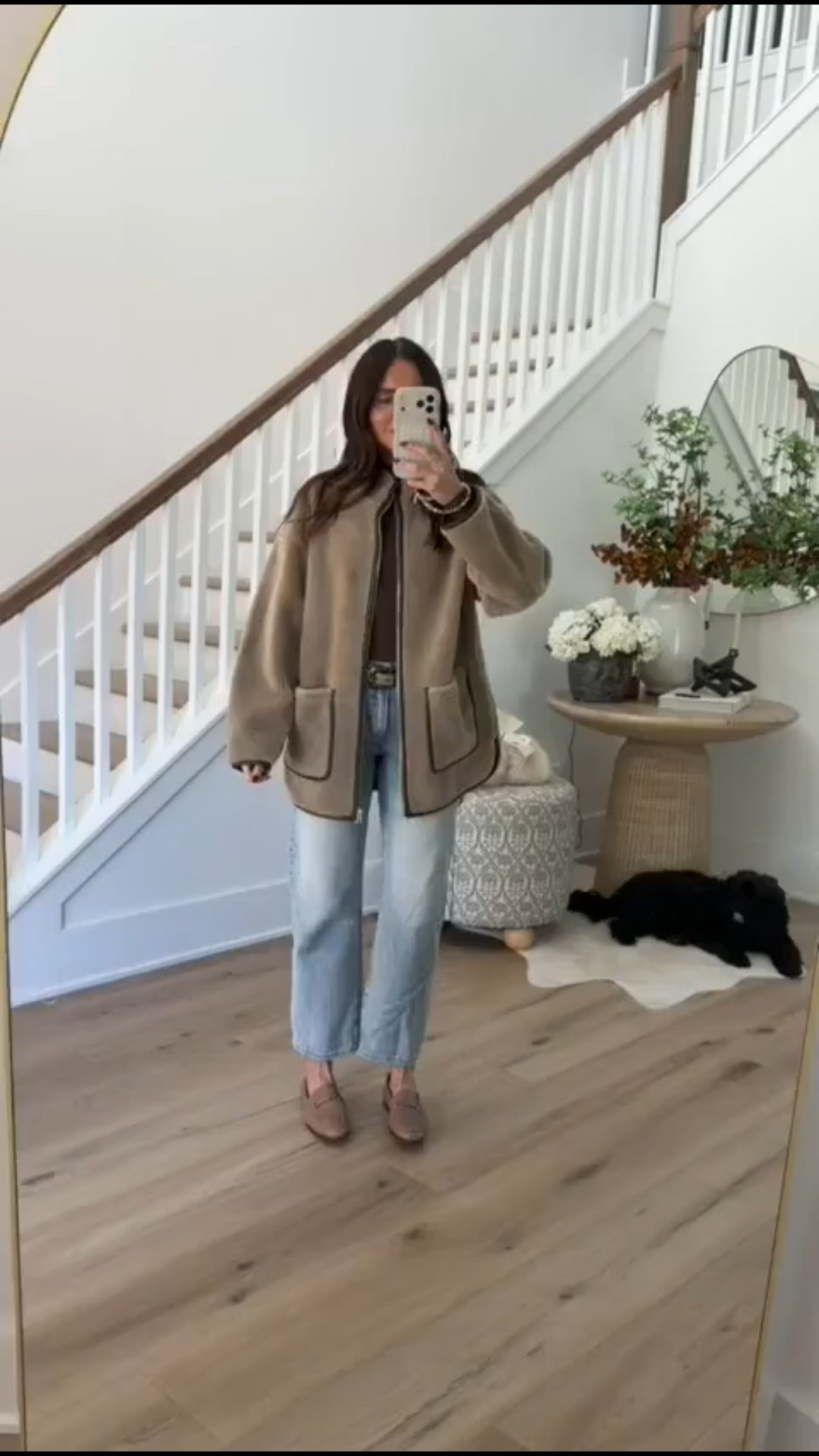 Wearing xs in jacket Topshop shearling jacket, fall style, fall outfit, cute fall outfits, cozy style, annabrstylee

#LTKootd #LTKOver40 #LTKSeasonal
