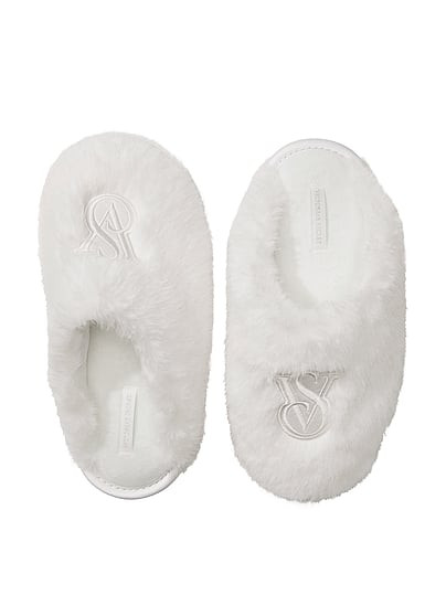 Luxe Plush Closed-Toe Slippers, White/ivory, S - Women's - Victoria's Secret | Victoria's Secret (US / CA )