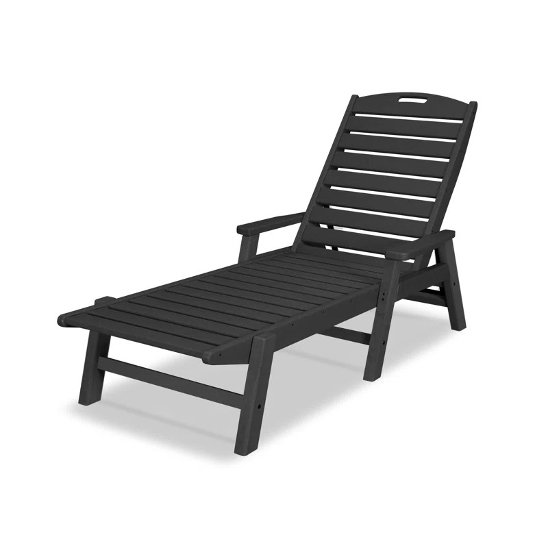 Nautical Chaise with Arms & Wheels | Wayfair North America