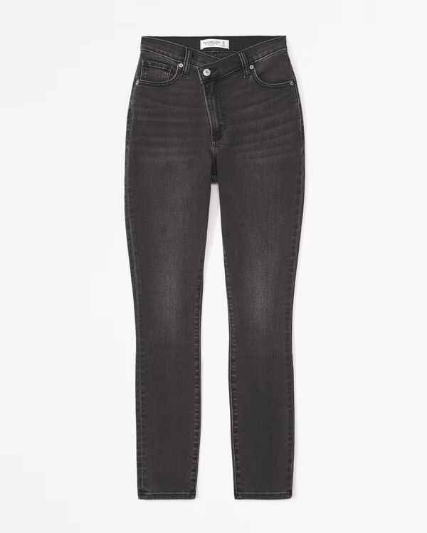 Women's Curve Love High Rise Super Skinny Ankle Jean | Women's Clearance | Abercrombie.com | Abercrombie & Fitch (US)