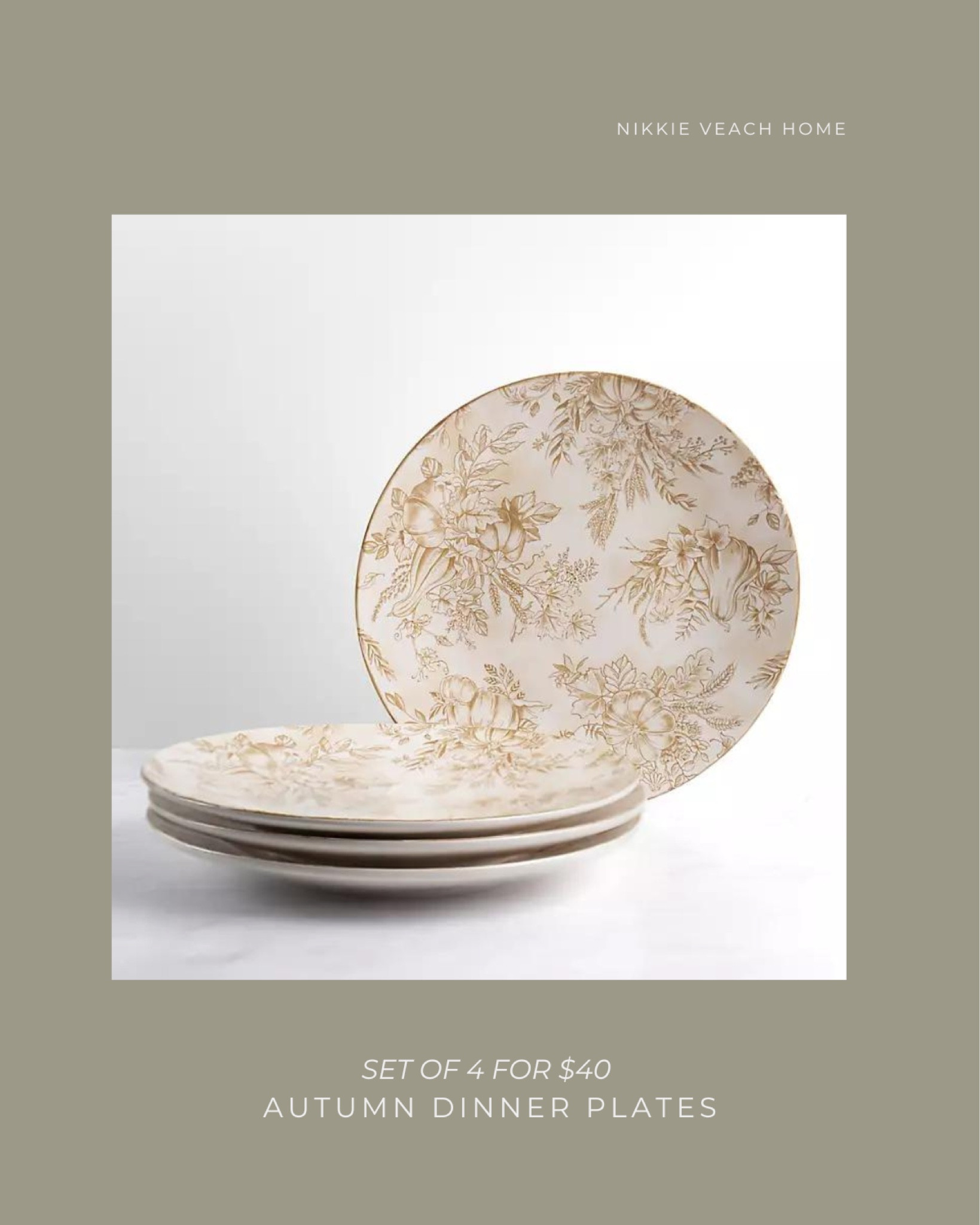 Fall themed dinner plates! Comes as a set of four!

#falldecor #fallkitchen #falldining

#LTKhome #LTKSeasonal #LTKFind