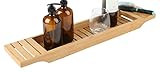 Mind Reader Bathroom Shower Organizer for Shampoo, Soap, Razors, and Much More Bamboo Bathtub Tray,  | Amazon (US)
