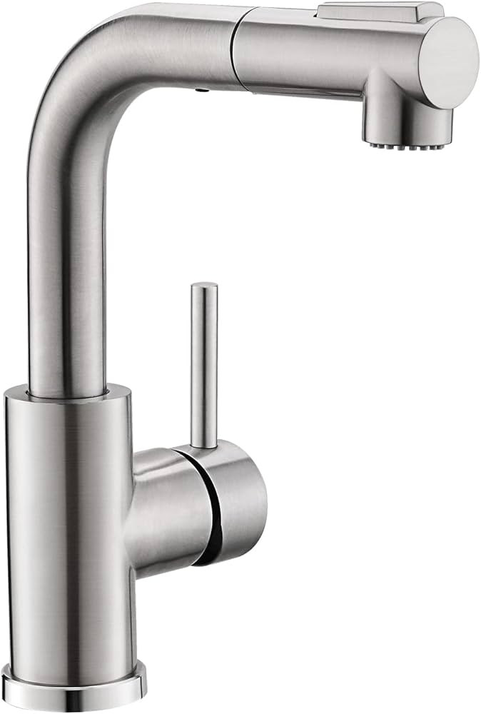 GIMILI Modern Bar Sink Faucet for Kitchen Sink Single Handle with Pull Out Sprayer Hot and Cold P... | Amazon (US)