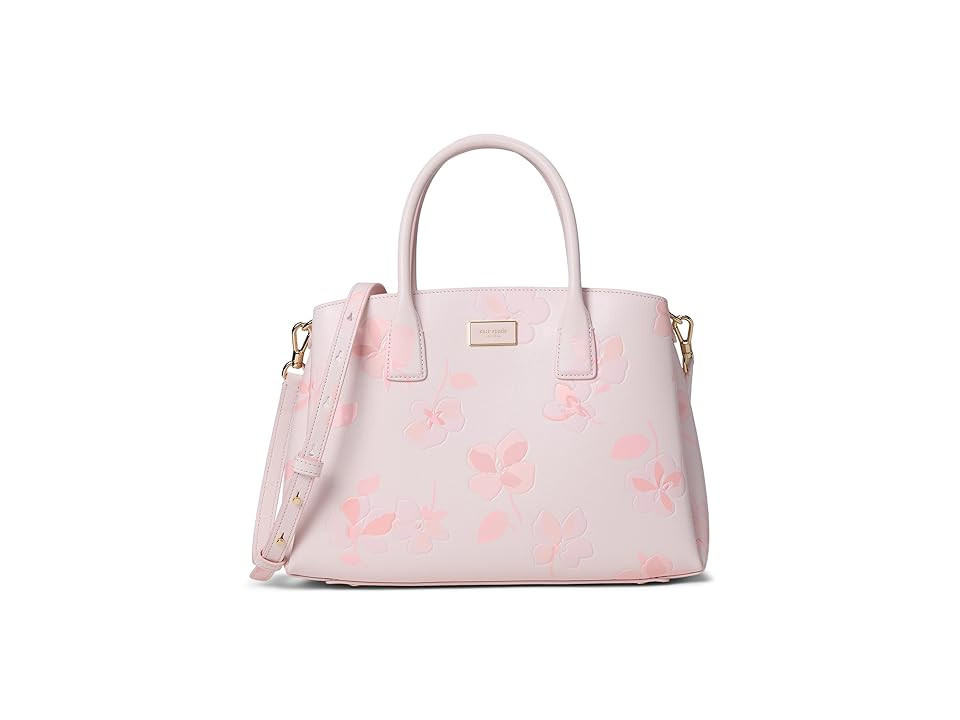 Kate Spade New York Serena Spring Pansies Satchel Satchel Women's Handbags Blush Cloud, Leather | Zappos