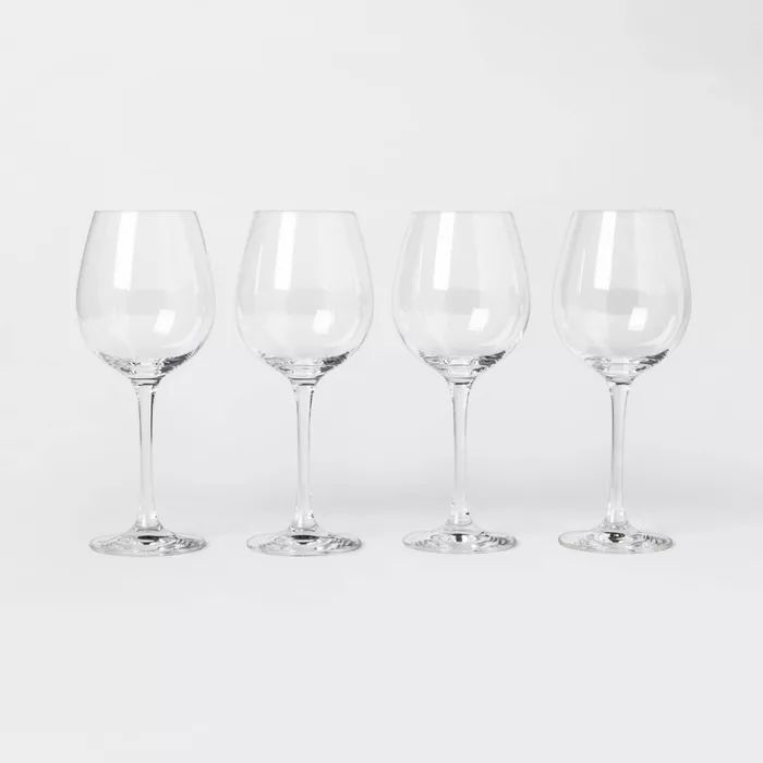 16.2oz 4pk Crystal White Wine Glasses - Threshold™ | Target