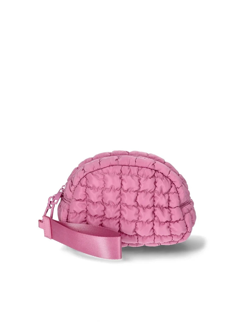 No Boundaries Women's Quilted Pouch Bag Charm, Rosy Lilac | Walmart (US)