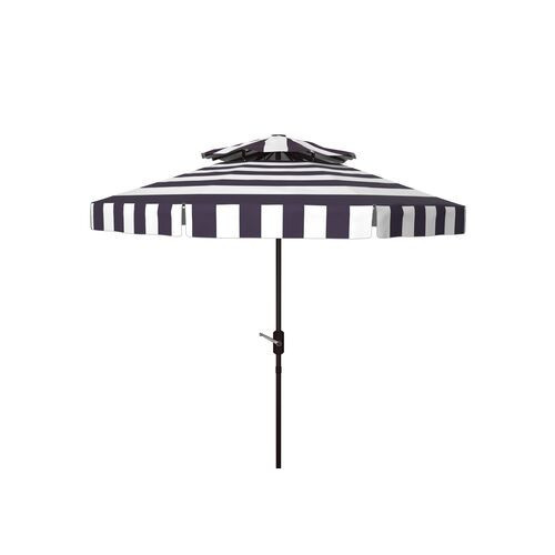 Rita Double Top Outdoor Stripe Patio Umbrella - Blue | One Kings Lane