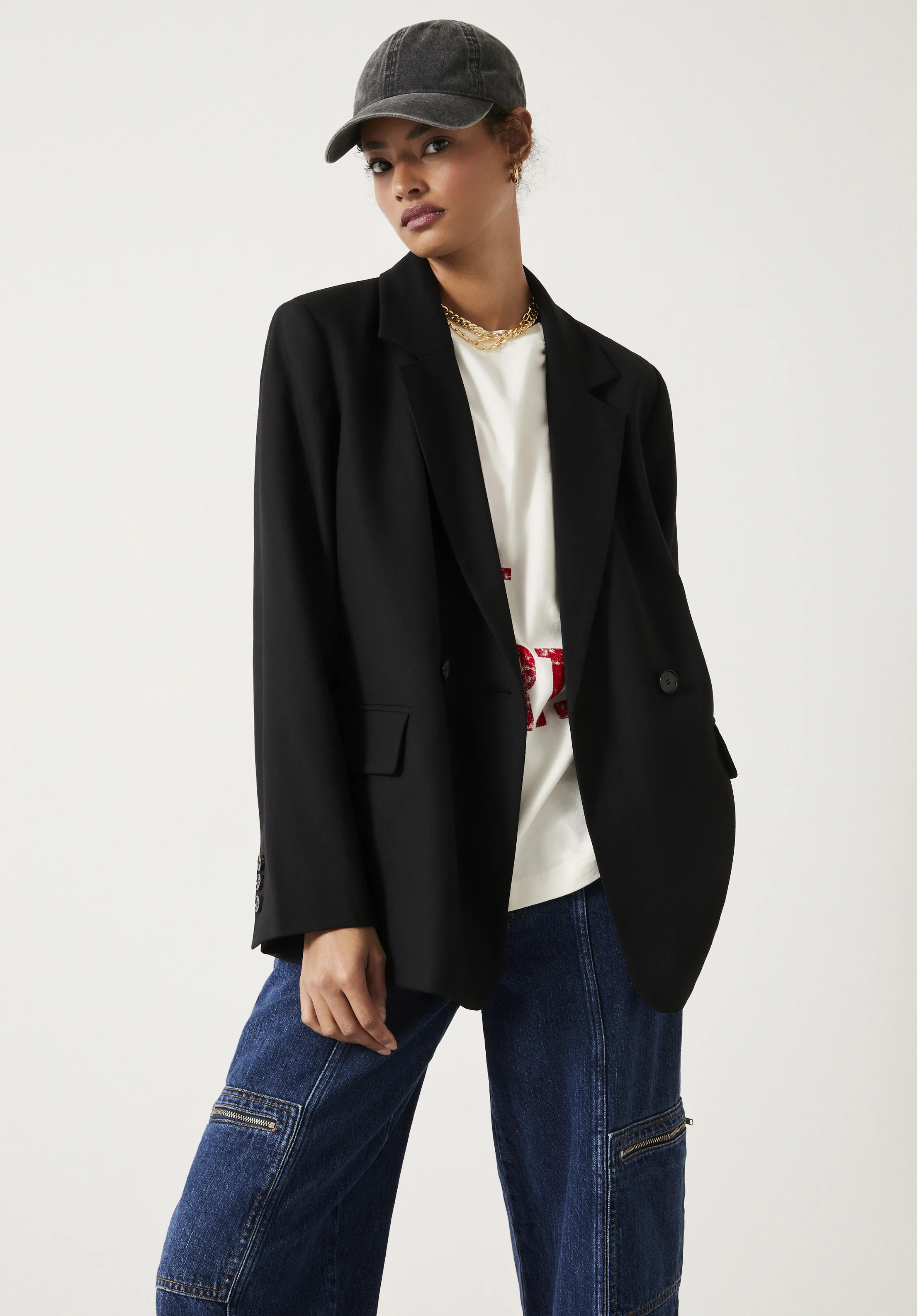 Double Breasted Wool Blend Blazer | Hush UK
