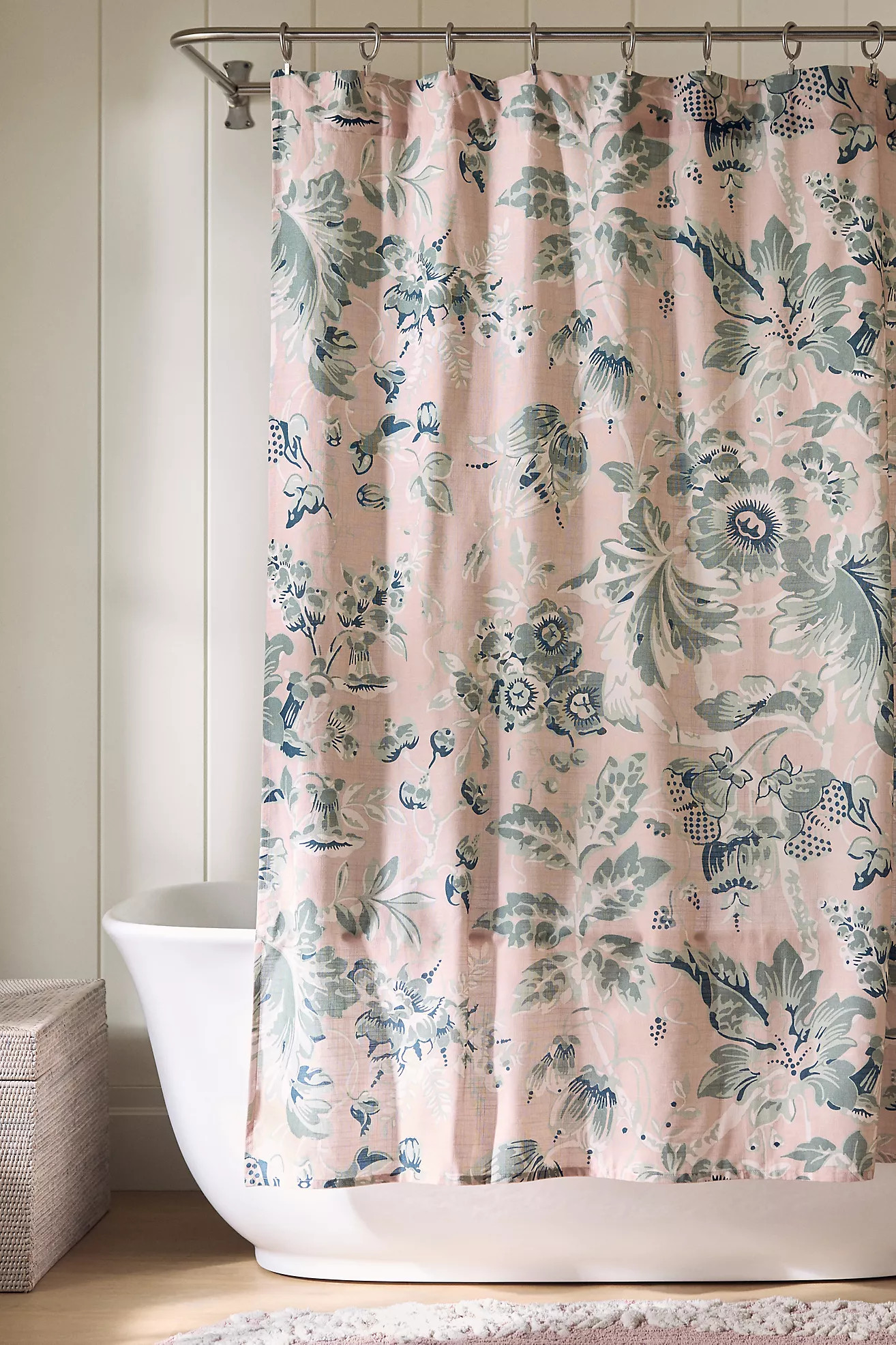 The Printed Cotton Slub Shower Curtain Collection | Anthropologie (US)