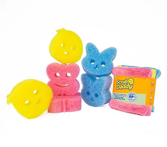 Scrub Daddy 6-Piece Spring Sponges & Microfiber Towel - QVC.com | QVC