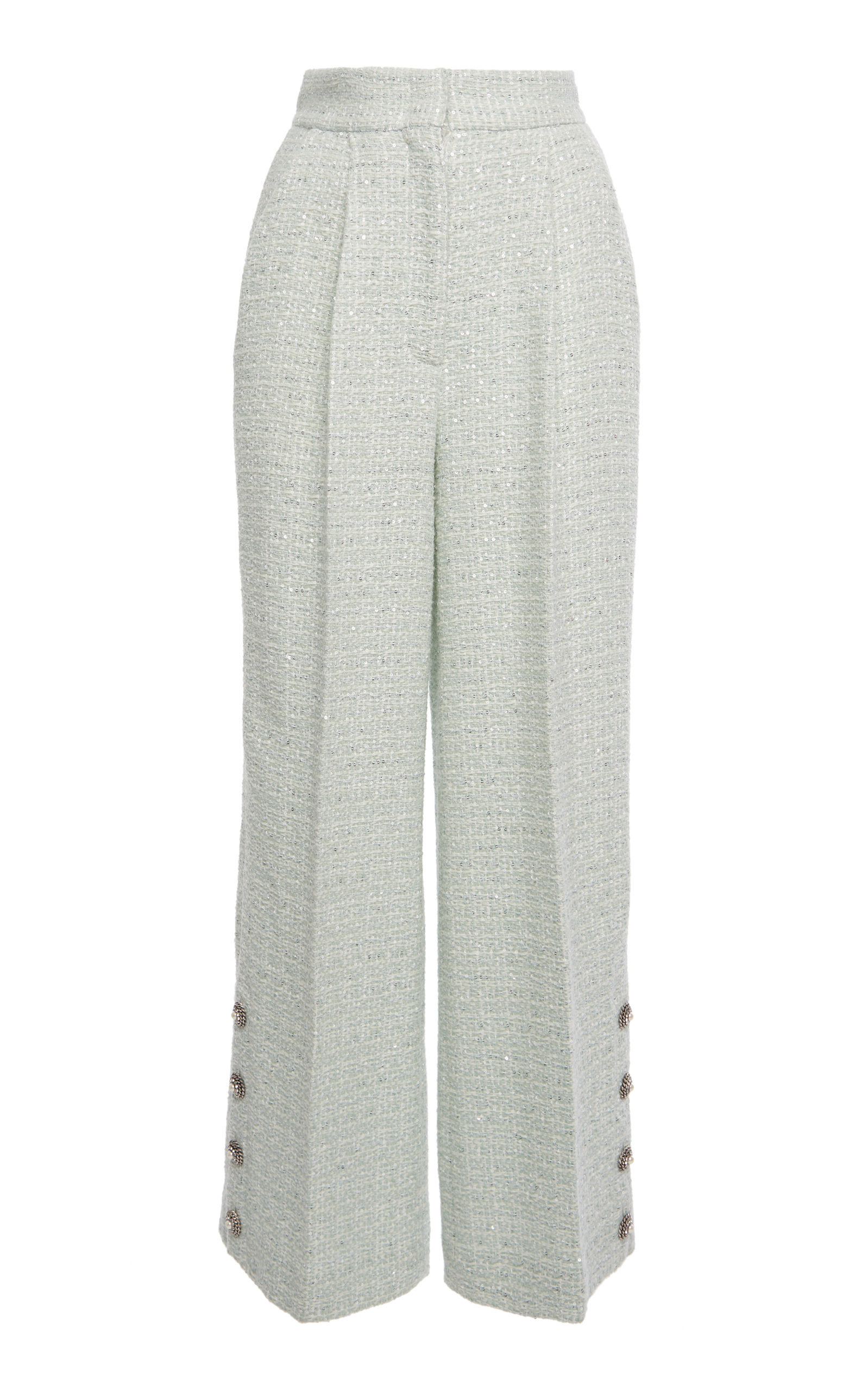 Sequined Wool-Blend Tweed Wide-Leg Pants | Moda Operandi (Global)