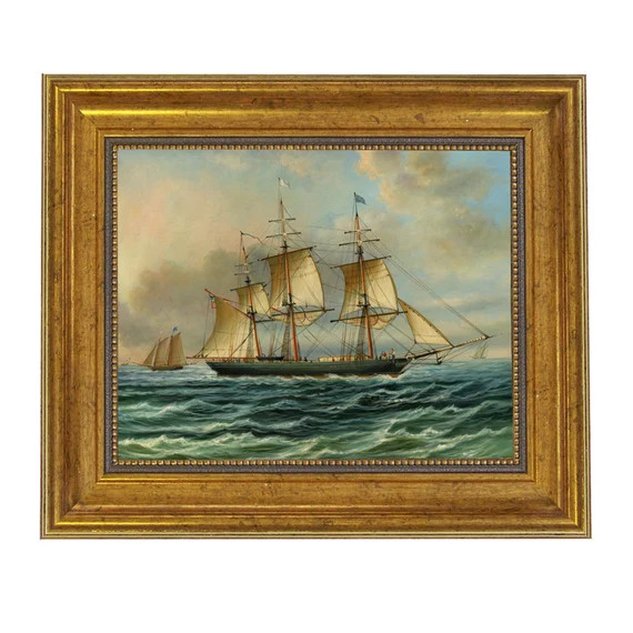 Baltimore Clipper Architect Framed Oil Painting Print on - Etsy | Etsy (US)