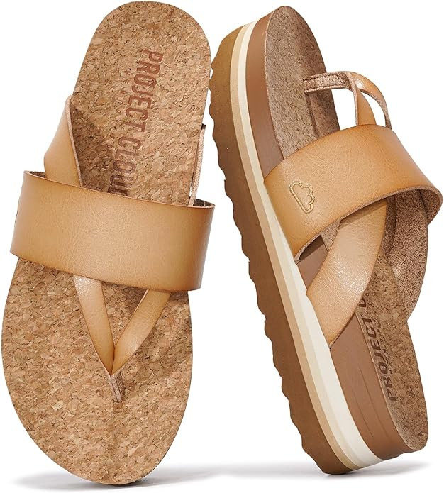 Project Cloud Fashion Womens Sandals - Memory Foam Insole and Comfortable Platform Sandals for Wo... | Amazon (US)